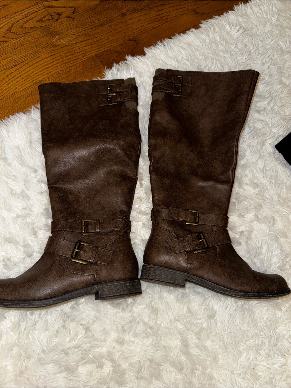 Women’s Tall Buckle Riding Boots - Brown